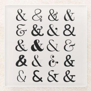 Posavasos De Vidrio Símbolos de Ampersand