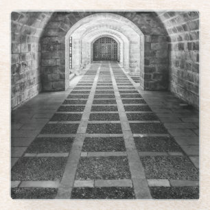 Posavasos De Vidrio Simetría en blanco y negro