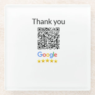 Posavasos De Vidrio Simple código qr minimalista agregar logo escanear