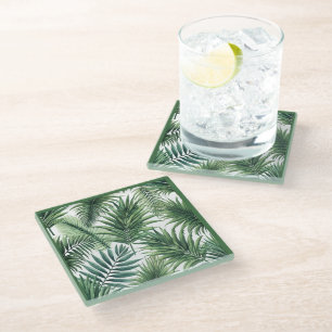 Posavasos De Vidrio Sintiéndose Tropical