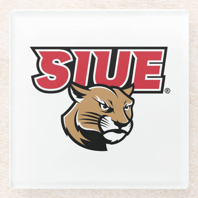 Posavasos De Vidrio SIUE Cougars (Anverso)