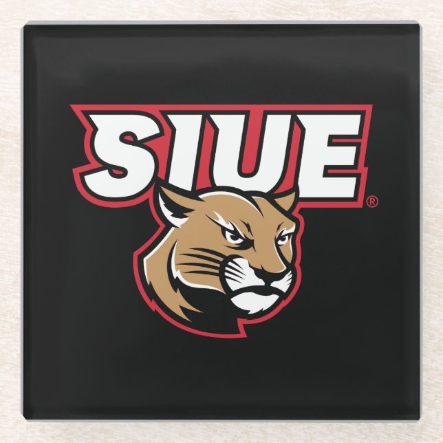 Posavasos De Vidrio SIUE Cougars (Anverso)