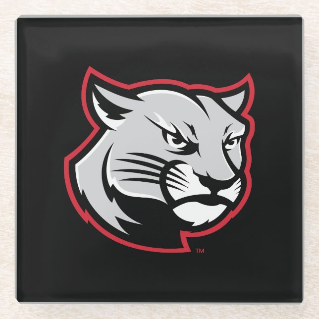 Posavasos De Vidrio SIUE Cougars (Anverso)