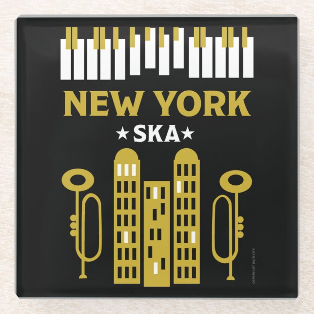 Posavasos De Vidrio Ska Jazz (Anverso)