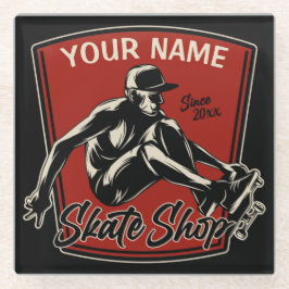 Posavasos De Vidrio Skateboarding personalizada