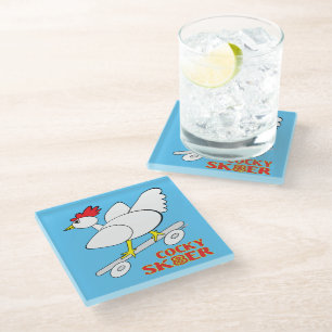 Posavasos De Vidrio Skater Cocky