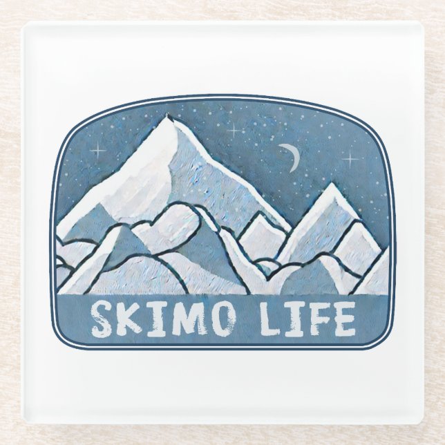 Posavasos De Vidrio Skimo Life (Anverso)