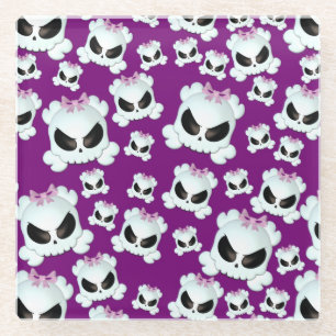 Posavasos De Vidrio Skullz femenino