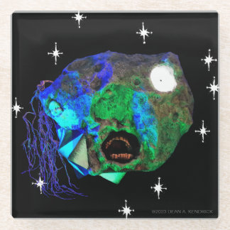 Posavasos De Vidrio Skwot encima del Master Asteroidhead con Stars Ali