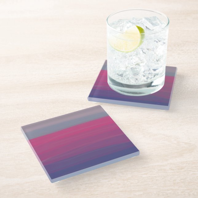 Posavasos De Vidrio Skyline and Shore (Angular)