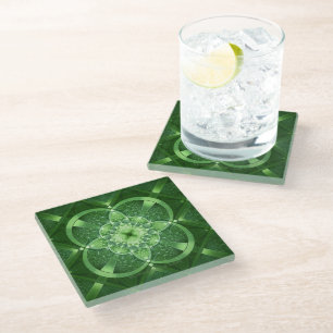 Posavasos De Vidrio SlipperyJoe's día de San Patricio brilla trébol de