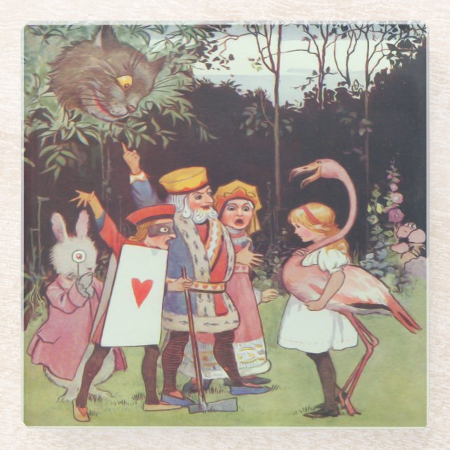 Posavasos De Vidrio Sneaky Cheshire Cat - Pascua de vidrio (Anverso)