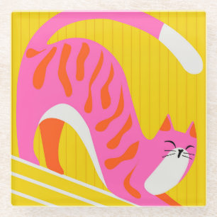 Posavasos De Vidrio Snoozing Whiskers