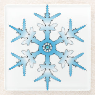 POSAVASOS DE VIDRIO SNOWFLAKE