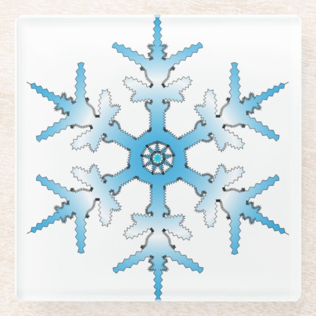 POSAVASOS DE VIDRIO SNOWFLAKE (Anverso)