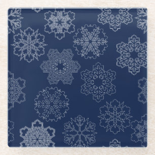 Posavasos De Vidrio Snowflake