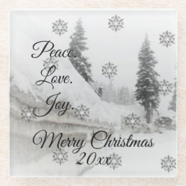 Posavasos De Vidrio Snowflakes Snowflakes Navidades sketch blanco negr