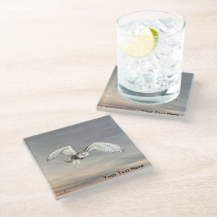 Posavasos De Vidrio Snowy Owl
