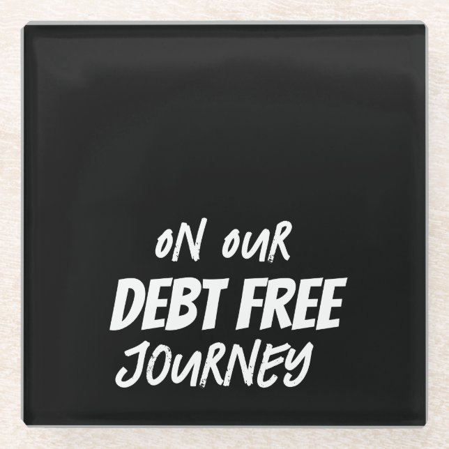 Posavasos De Vidrio Sobre nuestro viaje libre de deuda (Anverso)