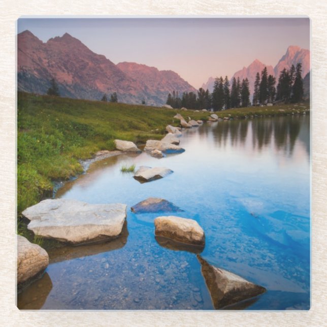 Posavasos De Vidrio Soledad del lago (Anverso)