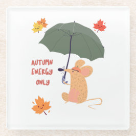 Posavasos De Vidrio Solo energía otoñal