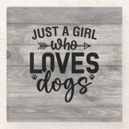 Posavasos De Vidrio Sólo Una Chica Que Ama Su Pascua De Perro