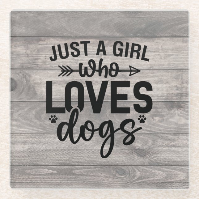 Posavasos De Vidrio Sólo Una Chica Que Ama Su Pascua De Perro (Anverso)