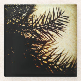 Posavasos De Vidrio sombras de árbol de fechas