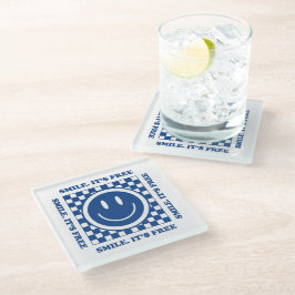 Posavasos De Vidrio Sonríe Es Gratis
