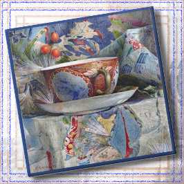 Posavasos De Vidrio Soporte de vidrio - Naturaleza muerta con taza de 