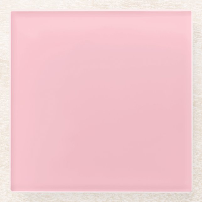 Posavasos De Vidrio Soporte de vidrio rosa (Anverso)