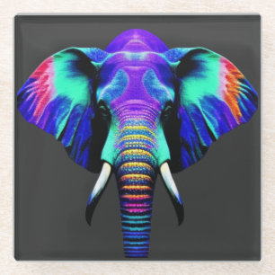 Posavasos De Vidrio Soporte para Olla de Elefante Vibrante