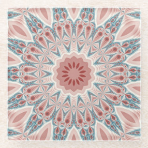 Posavasos De Vidrio Sorprendente arte fractal moderno Kaleidoscope Man