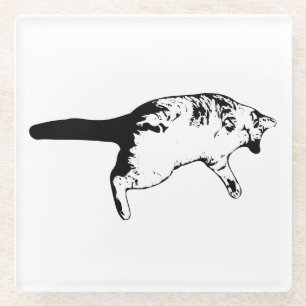 Posavasos De Vidrio Sorpresa de rayas para la mesa