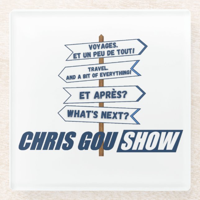 Posavasos De Vidrio Sous vers Chris Gou Show Coaster (Anverso)