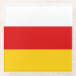 Posavasos De Vidrio South Ossetia Flag<br><div class="desc">Patriotic flag of South Ossetia.</div>