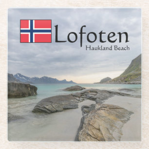 Posavasos De Vidrio Souvenir de Haukland