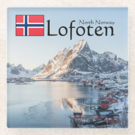 Posavasos De Vidrio Souvenir de Lofoten Noruega
