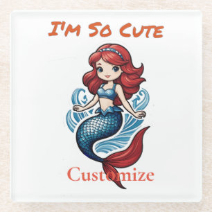 Posavasos De Vidrio Soy tan linda sirena Thunder_Cove