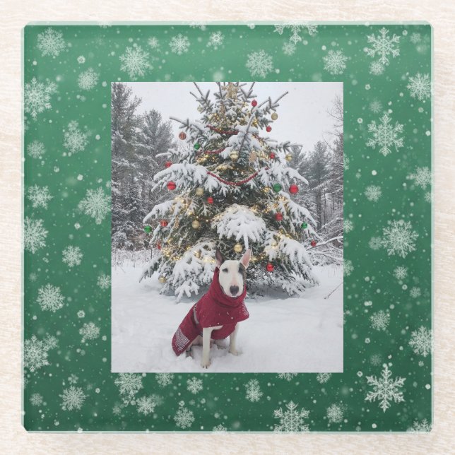 Posavasos De Vidrio Spike "Let it snow" (Anverso)