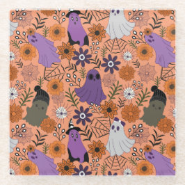 Posavasos De Vidrio Spooky floral