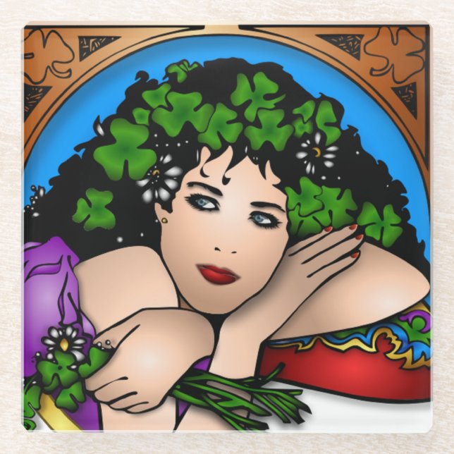 POSAVASOS DE VIDRIO ST. CHICA DE PATRICK (Anverso)