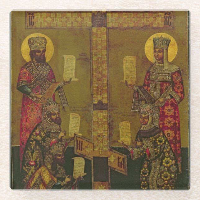 Posavasos De Vidrio St. Constantina y St. Helena (Anverso)