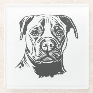 Posavasos De Vidrio Staffordshire Bull Terrier