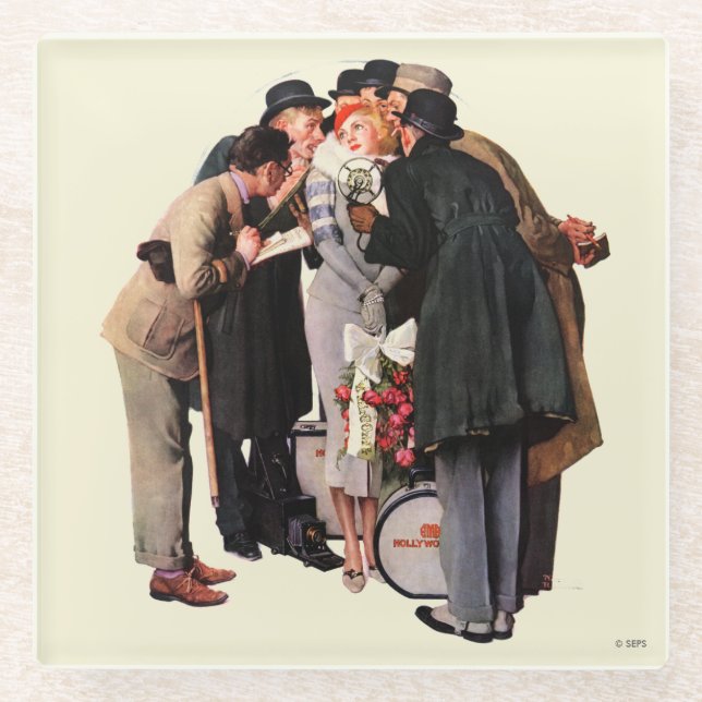 Posavasos De Vidrio Starlet de Hollywood (Anverso)