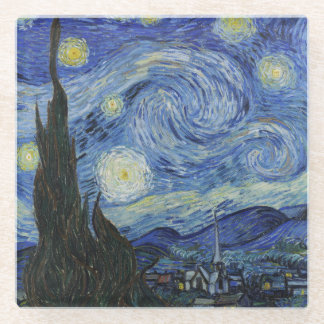 Posavasos De Vidrio Starry Night Vincent Van Gogh Coaster