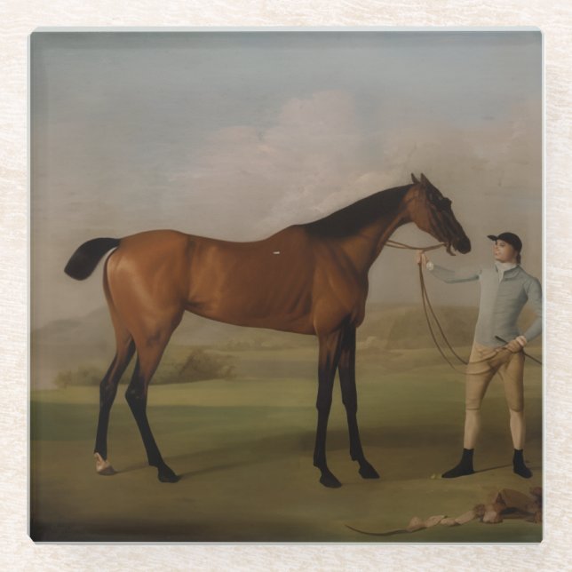 Posavasos De Vidrio Stone Coaster Equestrian  (Anverso)