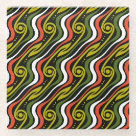 Posavasos De Vidrio stripe pattern