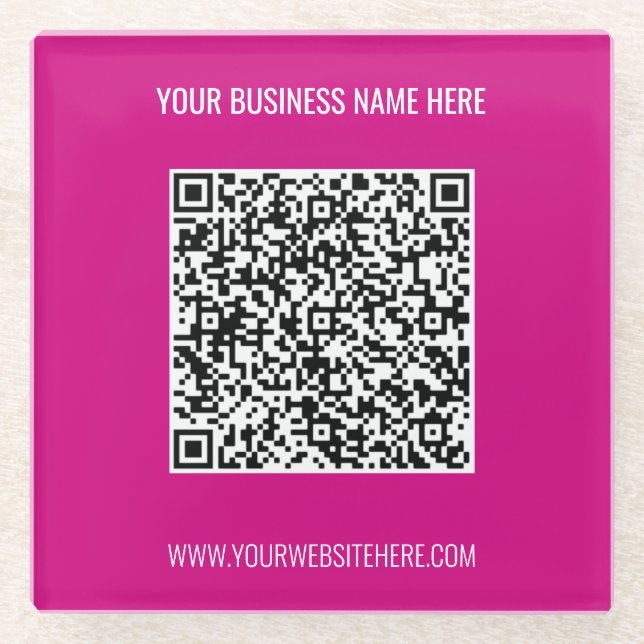 Posavasos De Vidrio Su código QR y la bandeja de vidrio de texto Perso (Anverso)