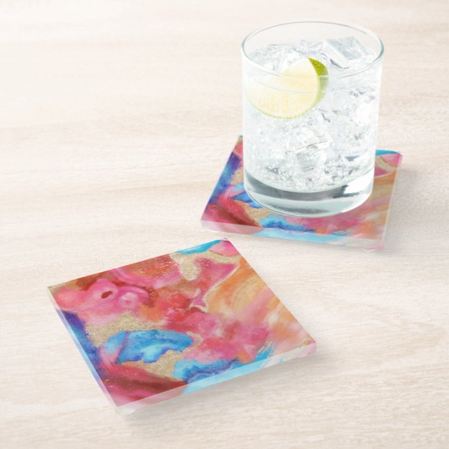 POSAVASOS DE VIDRIO SUAVE COMO PIEDRA (Angular)